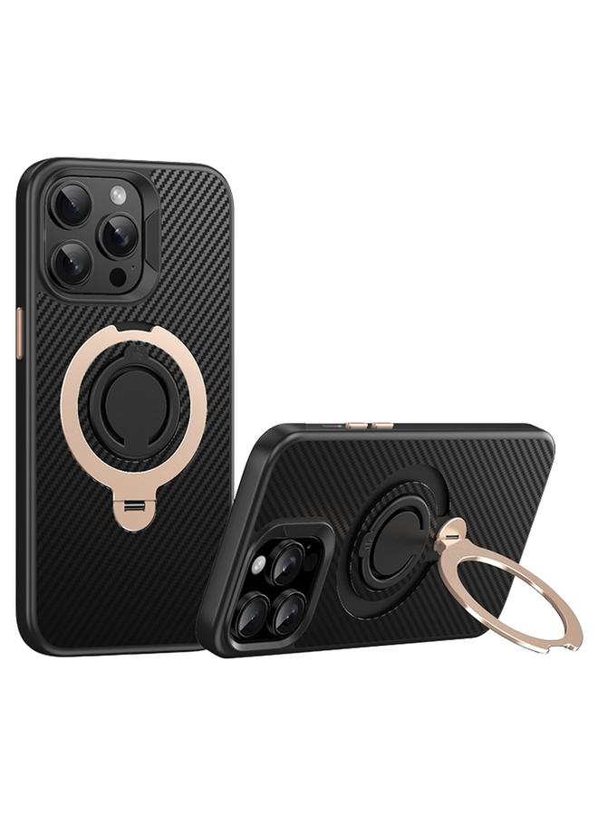erorex Case For iPhone 14 Pro Max Carbon Fiber MagSafe Phone Case with 360 Degree Rotating Holder - Image 1