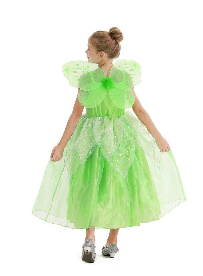 ZVEV Fairy Wings Set, Fairy Set with Sparkling Sheer Butterfly Wings, Flower Crown, Wand, Butterfly Wings Ideal for Cosplay, Party, Costume - Image 3