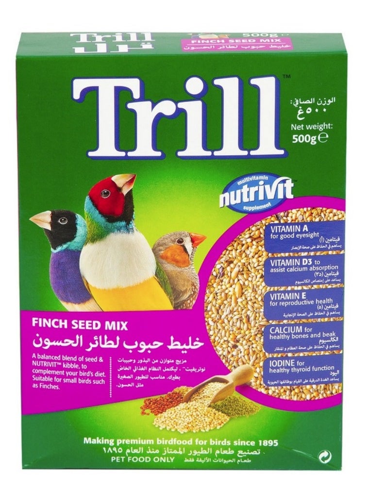 Trill Finch Seed Mix 500g, Finch Bird Seed, - pzsku/Z40D4D25C41B8B4740EB9Z/45/_/1737475041/02c5187f-ca4c-453c-bff9-07bf070494dd