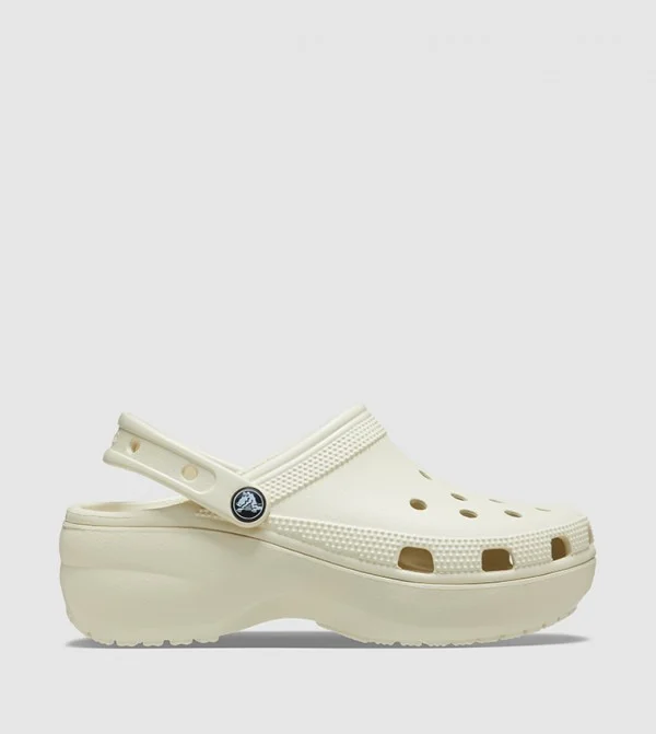 كروكس Crocs Cream Slippers For Adult Female