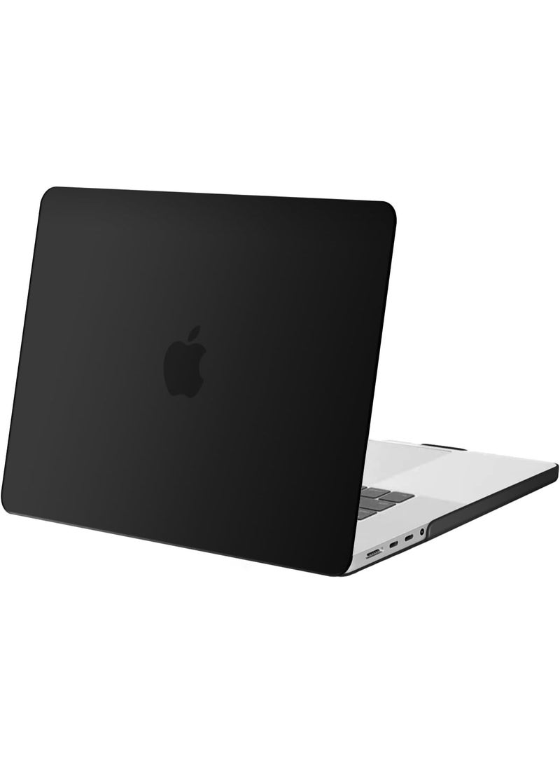 NANAO Compatible with MacBook Pro 16 inch Case 2024 2023 2022 2021 Release M4 M3 M2 M1 A3403 A3186 A2991 A2780 A2485 Pro Max Chip Touch ID, Protective Plastic Hard Shell Case Cover, Black - Image 1