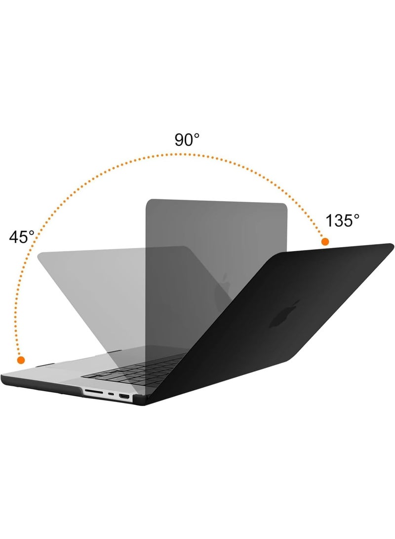 NANAO Compatible with MacBook Pro 16 inch Case 2024 2023 2022 2021 Release M4 M3 M2 M1 A3403 A3186 A2991 A2780 A2485 Pro Max Chip Touch ID, Protective Plastic Hard Shell Case Cover, Black - Image 4