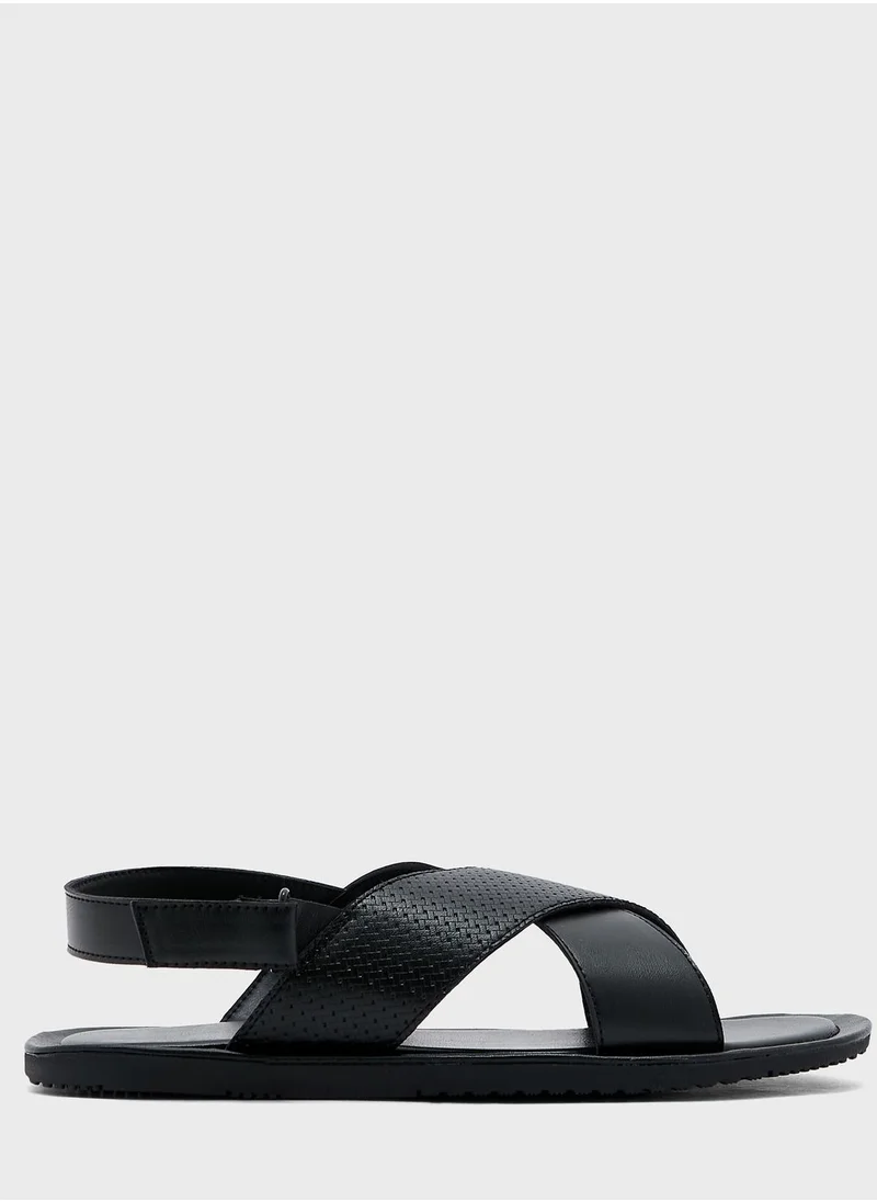 Robert Wood Men'S Cross Strap Sandals