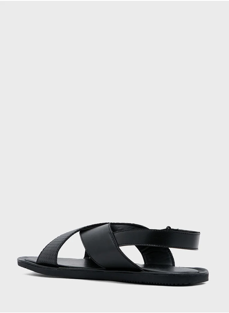 Robert Wood Men'S Cross Strap Sandals