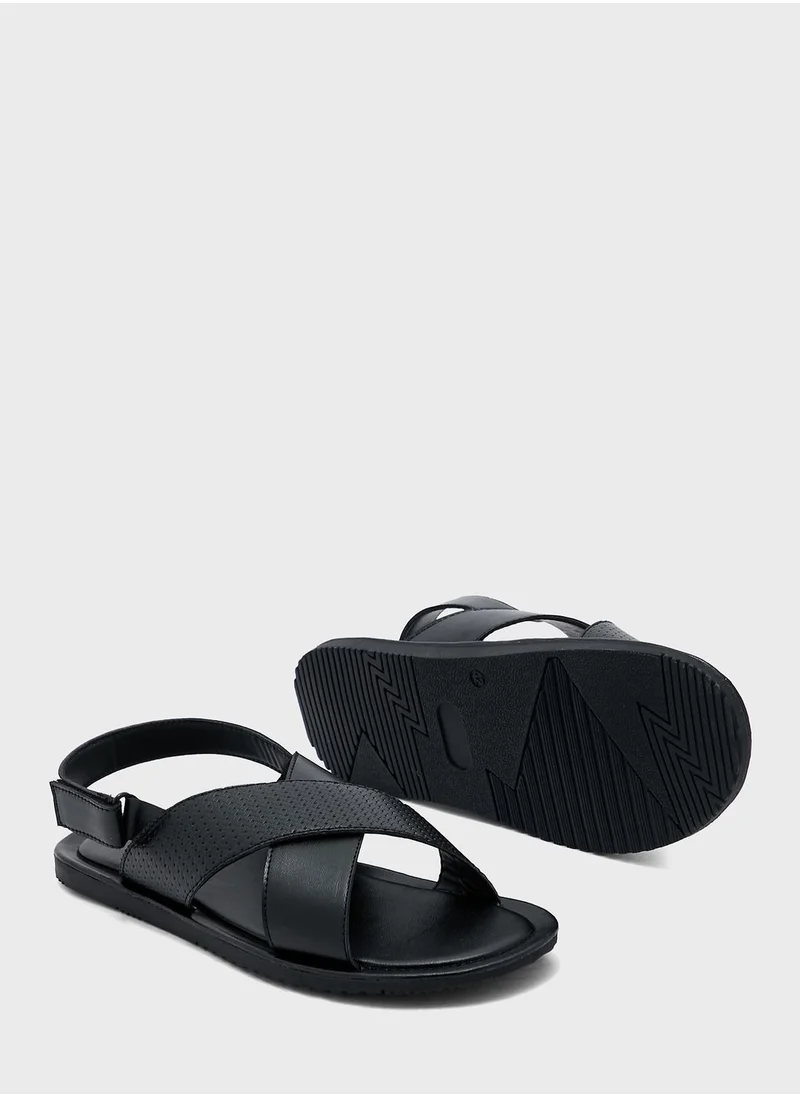 Robert Wood Men'S Cross Strap Sandals
