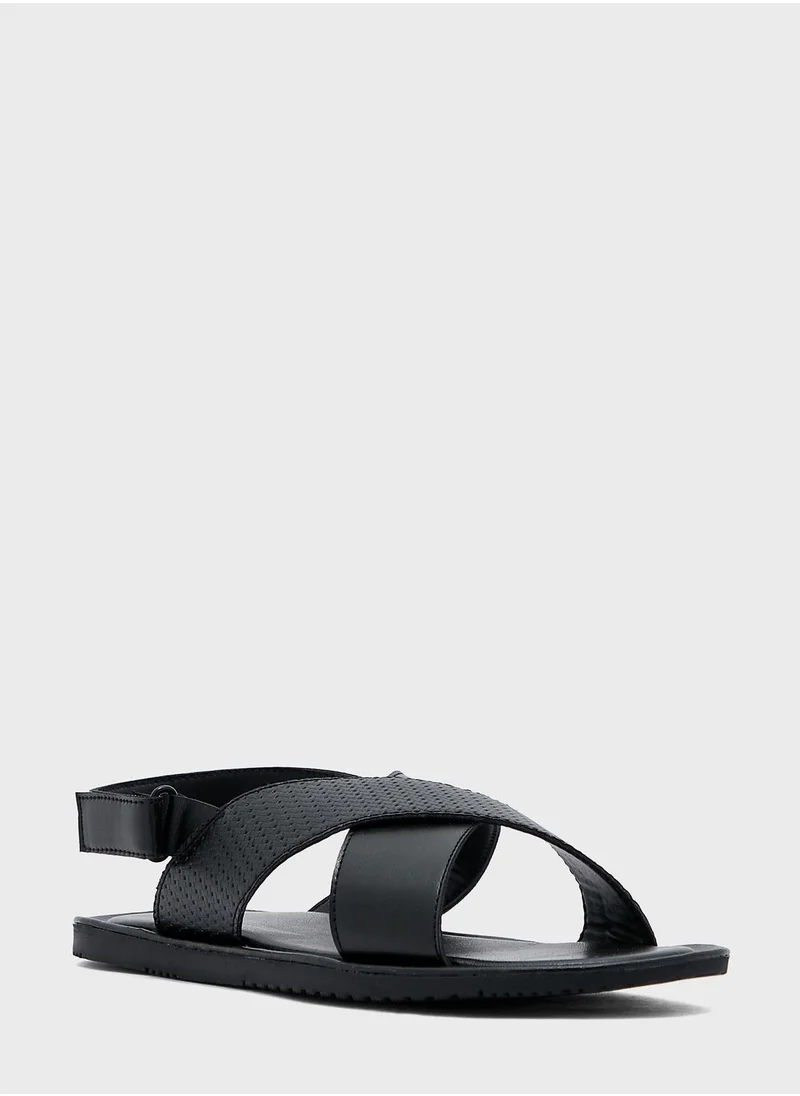 Robert Wood Men'S Cross Strap Sandals