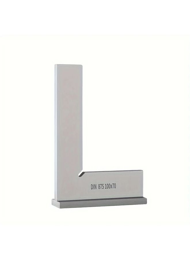 Widened Base Knife Edge Square Ruler 100x70mm High Carbon Steel Woodworking Table Saw - Image 1
