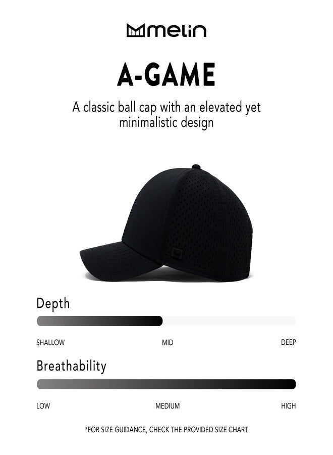 melin A-Game Icon Hydro, Navy, Performance Snapback Hat, Water-Resistant Baseball Cap for Men & Women, Medium-Large - Image 4