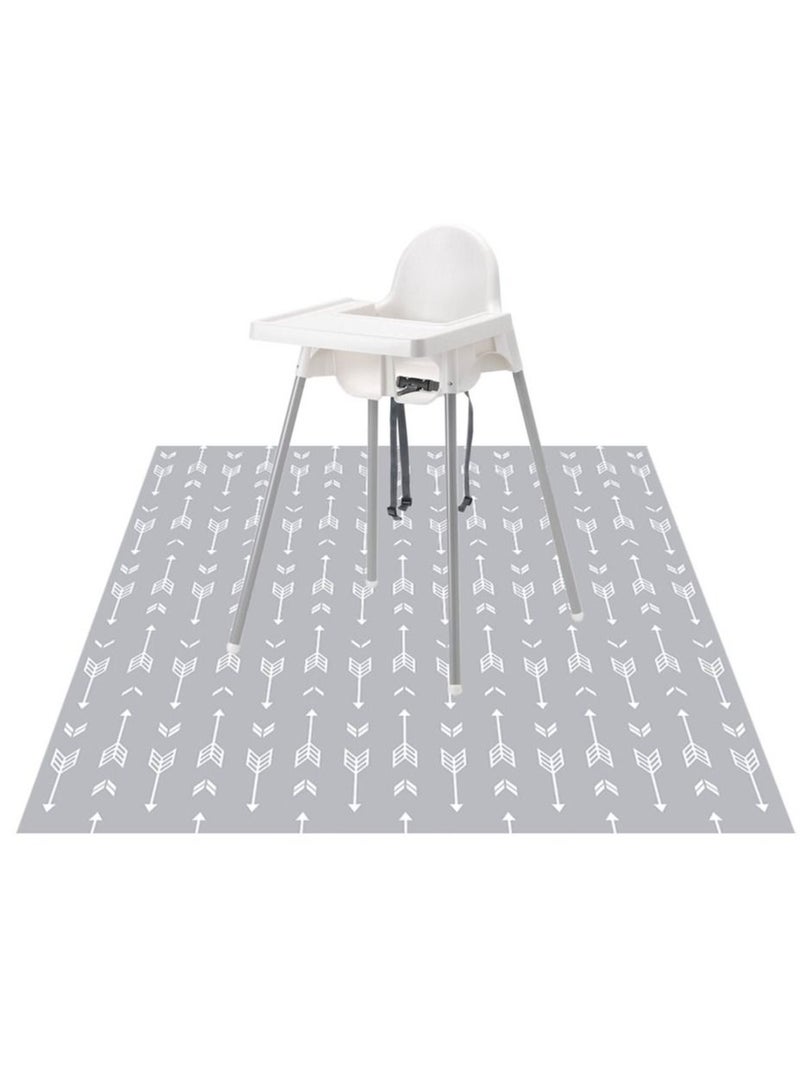 Splat Mat for Under High Chair/Arts/Crafts, Baby Washable Spill Mat Waterproof Anti-Slip Floor Splash Mat, Portable Play Mat and Table Cloth (Arrow, 51") - Image 1