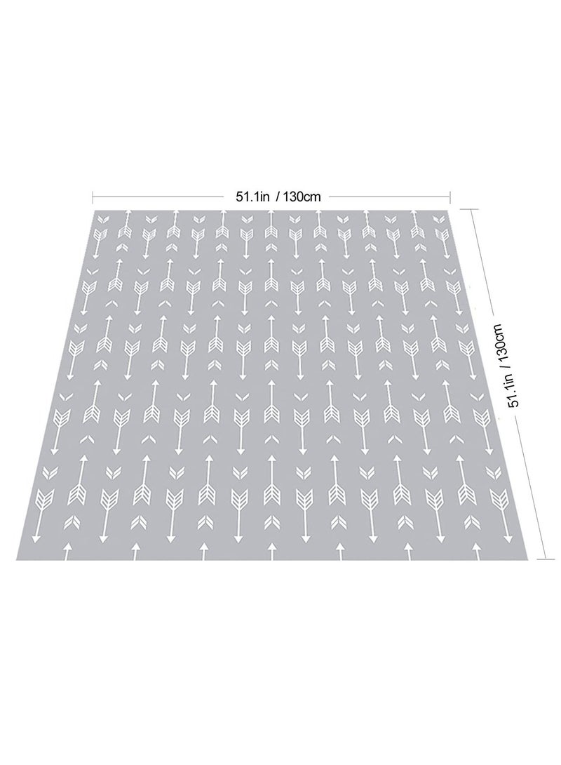 Splat Mat for Under High Chair/Arts/Crafts, Baby Washable Spill Mat Waterproof Anti-Slip Floor Splash Mat, Portable Play Mat and Table Cloth (Arrow, 51") - Image 3