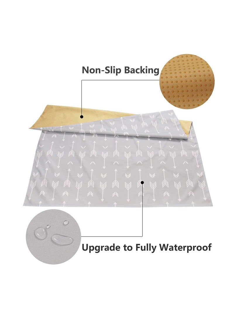 Splat Mat for Under High Chair/Arts/Crafts, Baby Washable Spill Mat Waterproof Anti-Slip Floor Splash Mat, Portable Play Mat and Table Cloth (Arrow, 51") - Image 2