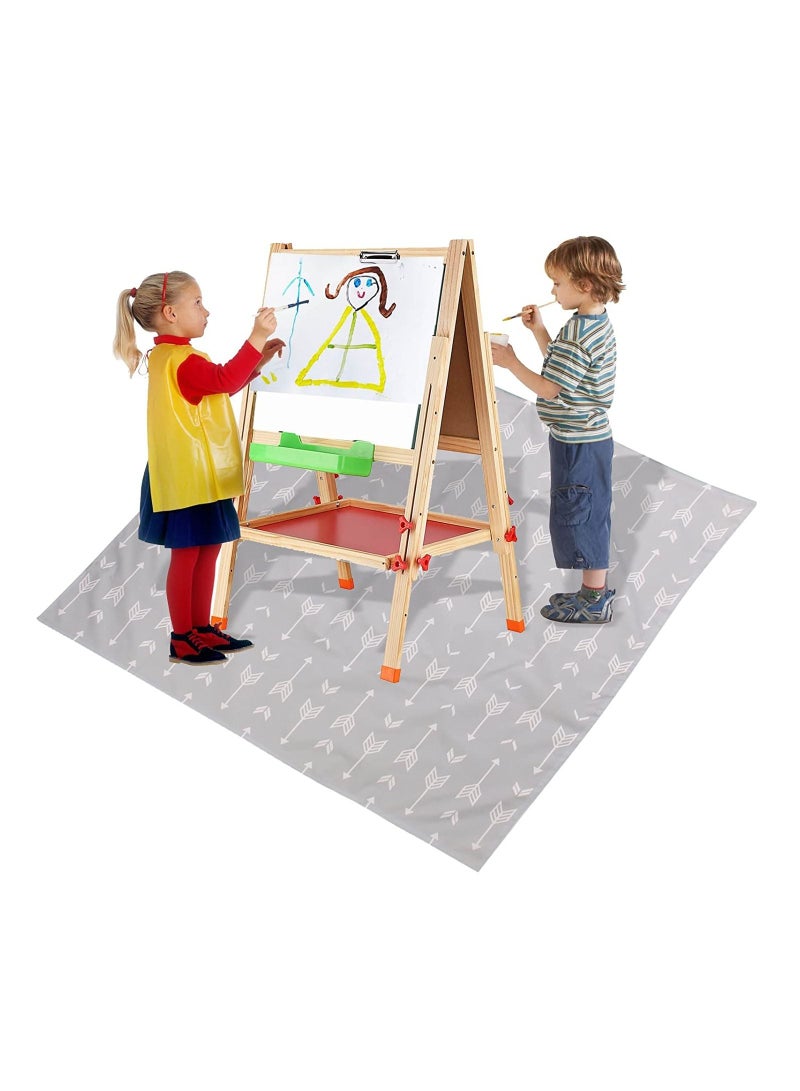 Splat Mat for Under High Chair/Arts/Crafts, Baby Washable Spill Mat Waterproof Anti-Slip Floor Splash Mat, Portable Play Mat and Table Cloth (Arrow, 51") - Image 5