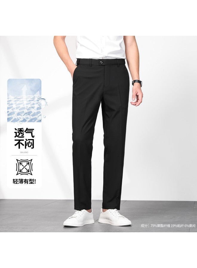 Baleno Men's Dress Pants For Spring/summer - Business Office Trousers, Straight Fit Formal Work Pants, Men's Business Casual Trousers - Image 2