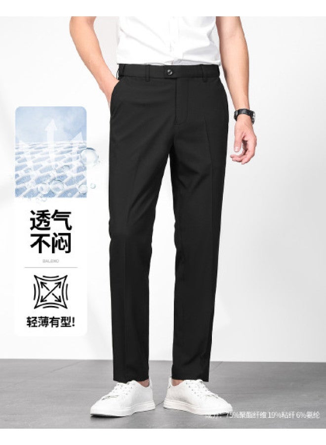 Baleno Men's Dress Pants For Spring/summer - Business Office Trousers, Straight Fit Formal Work Pants, Men's Business Casual Trousers - Image 1