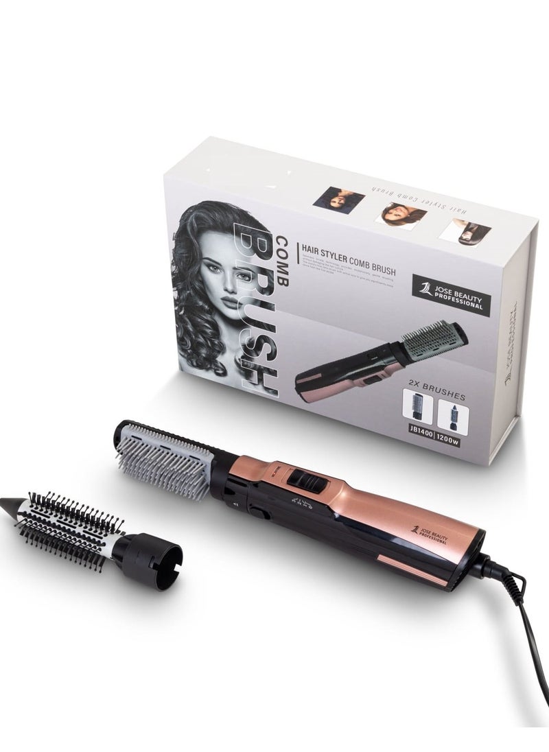 JOSE BEAUTY - Hair Styler Comb brush 2×Brushes 1200 w - Image 1