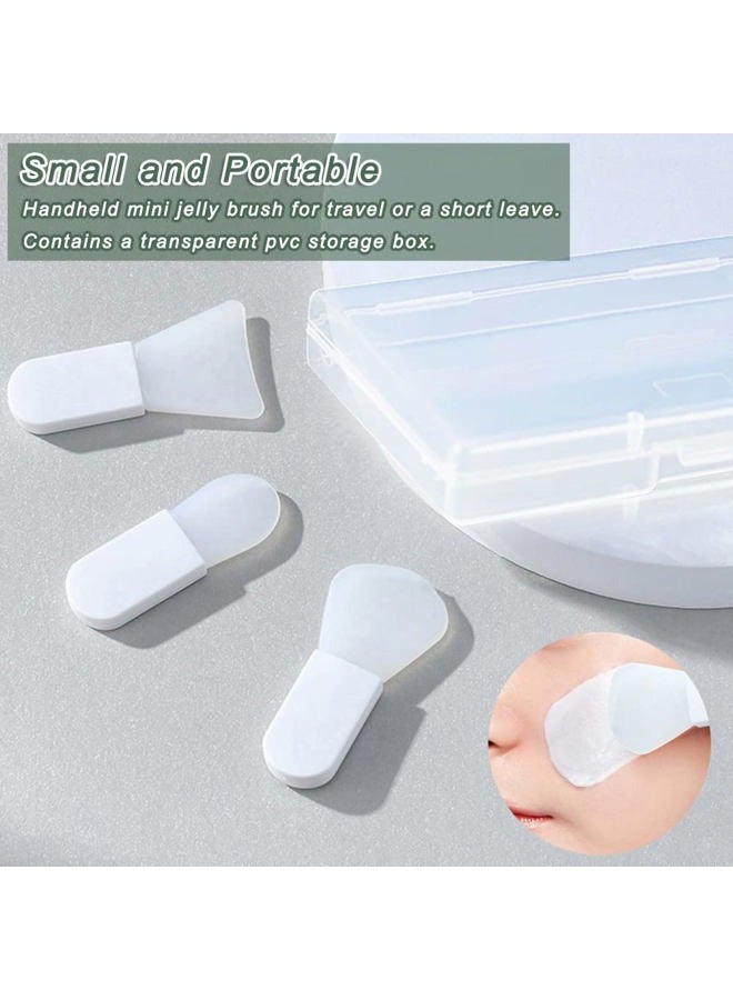 leuapl Face Mask Applicator Brushes, Mini Makeup Spatula Portable Beauty Tools Set for Facial Mud, Cosmetic Mask, Facial Clay, Eye Mask, Body Lotion, Body Butter, Serum, Cream. 3PCS Soft Silicone Brush Suit - Image 2