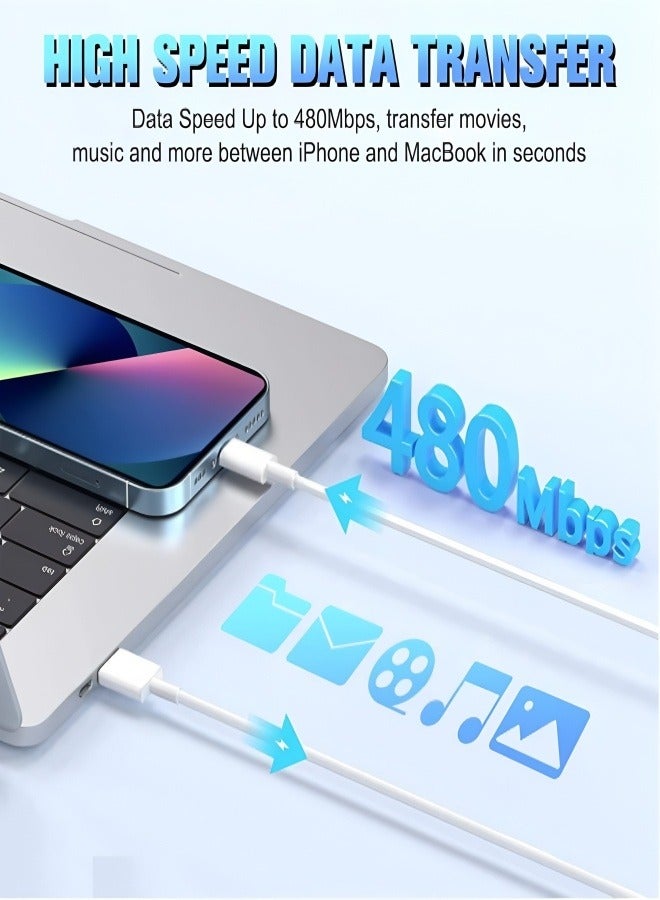 YINPAGE iPhone Charger Cable 1M [MFi Certified] Lightning Cable iPhone Cable  for iPhone 14/14 Pro/14 Plus/14 Pro Max, iPhone 13 Pro 12 Pro Max 11 XS 7 Plus 6S ipad Pro  - Image 5