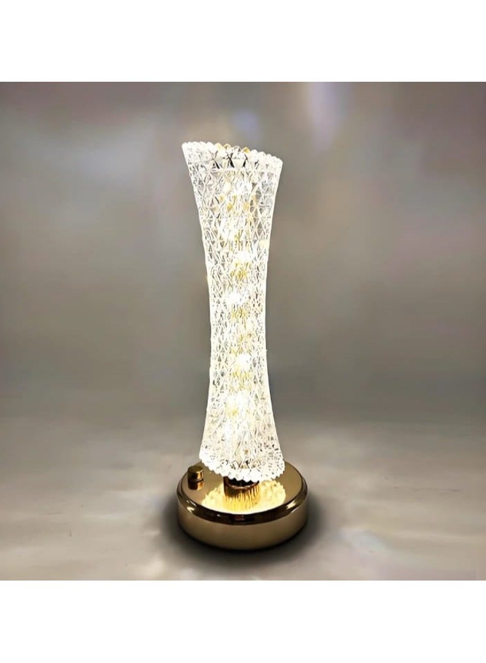 ديكور منزلي عصري، مصباح طاولة كريستالي يعمل باللمس، قابل لإعادة الشحن عبر USB‏ - Image 1