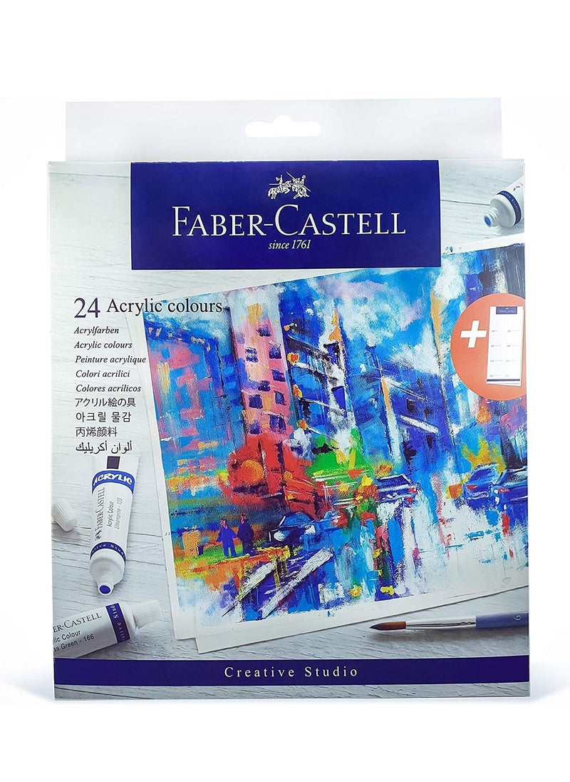 24-Piece Creative Studio Acrylic Colours