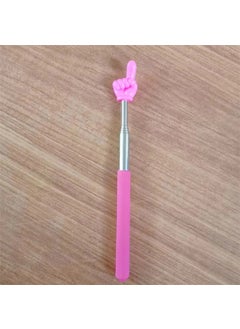 Generic Kids Reading Pointer Adjustable Stainless Steel Pink retractable learning finger stick 