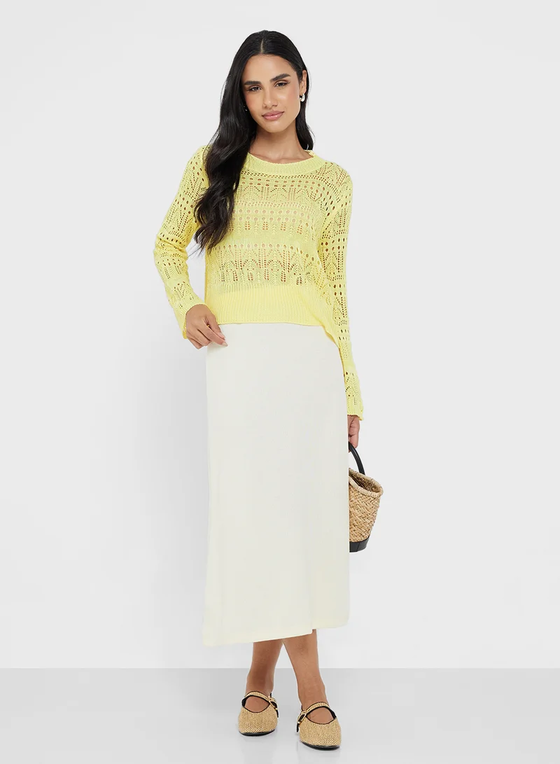 Ginger Knitted Openwork Top