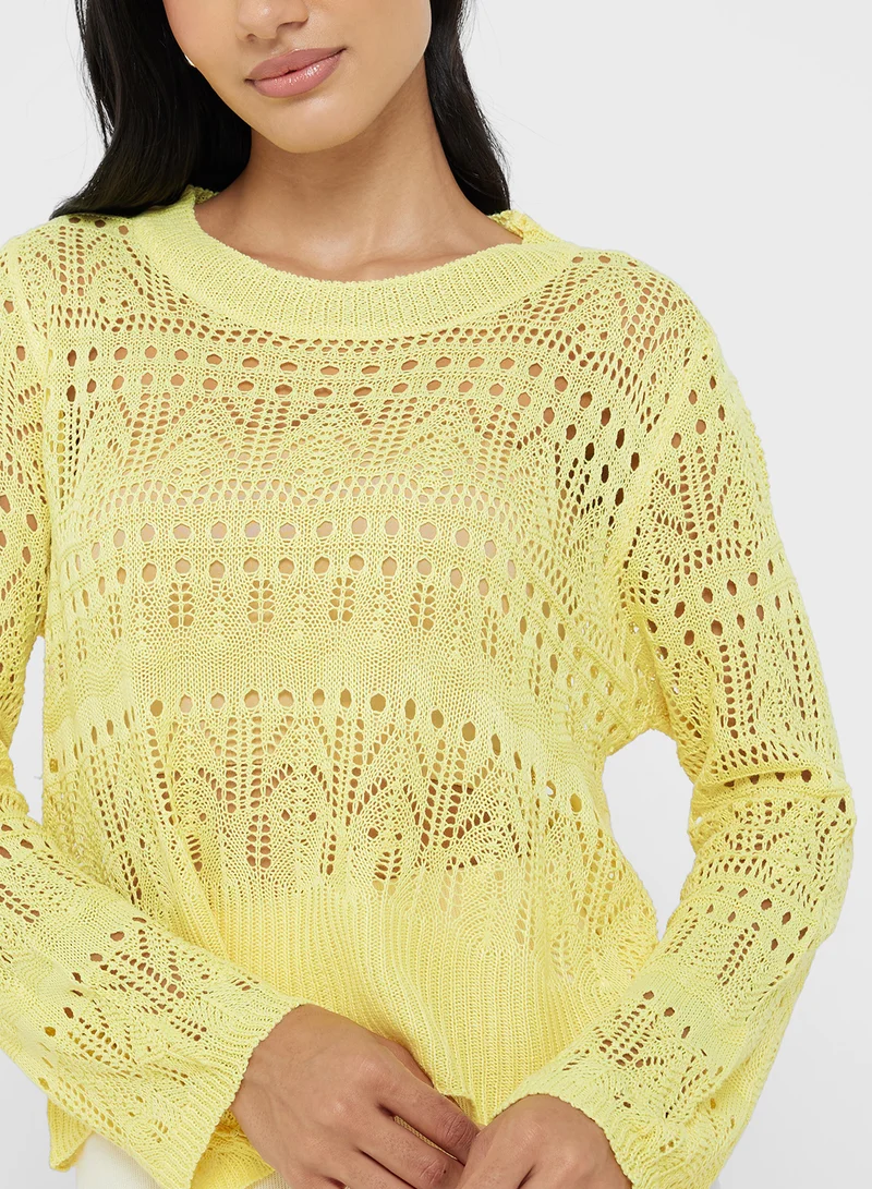 Ginger Knitted Openwork Top