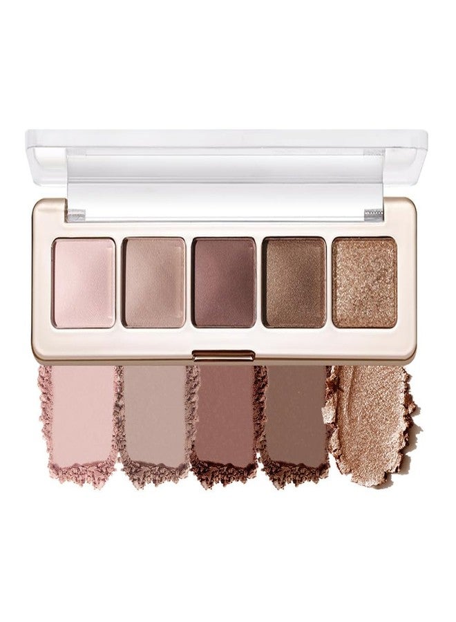 Houksouml Neutral Eyeshadow Palette 5 Colors, Nude Brown Matte & Subtle Shimmer Shades, Highly Pigmented Blendable Long-Lasting Powder, Smooth No-Fallout Daily Eye Makeup Palette for Work and Natural Looks-C03 - Image 1