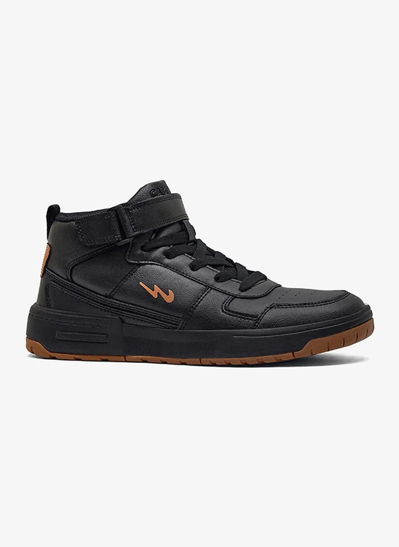 Campus Men Flee Memory Extra Bounce Lace-Up Sneakers-Black