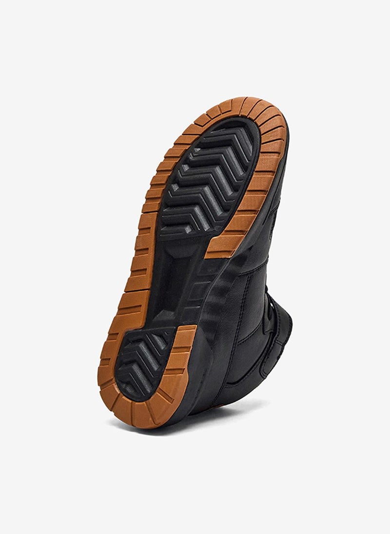 CAMPUS Men Flee Memory Extra Bounce Lace-Up Sneakers-Black - Image 5