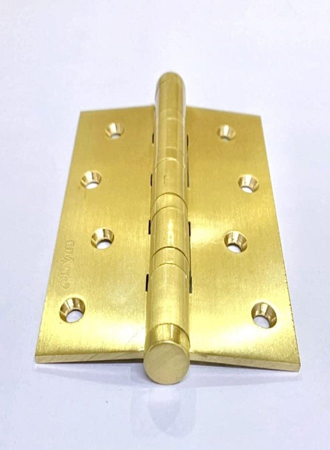 BRASK Brass Ball Bearing Hinges 4" x 3 x 3 mm (Pack of 3) (Golden Satin Finish) - Image 4