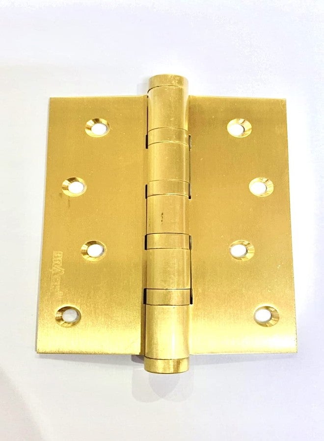 BRASK Brass Ball Bearing Hinges 4" x 3 x 3 mm (Pack of 3) (Golden Satin Finish) - Image 3