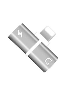 Lightning Dual Function Adapter – 2-in-1 Headphone and Charging Splitter for Audio and Power (White)
