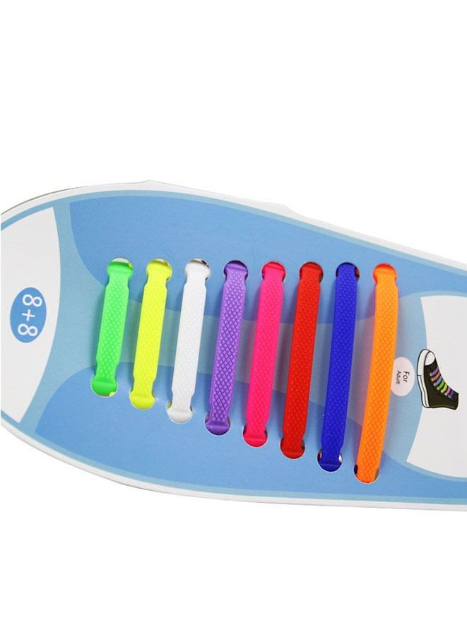 مجموعة أربطة أحذية مقاومة للماء بدون رباط مكونة من 16 قطعة، متعددة الألوان - Image 4