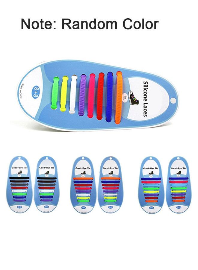 مجموعة أربطة أحذية مقاومة للماء بدون رباط مكونة من 16 قطعة، متعددة الألوان - Image 2