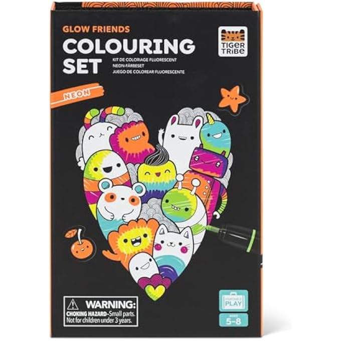 Tiger Tribe NEON COLOURING SET - GLOW FRIENDS - Image 2