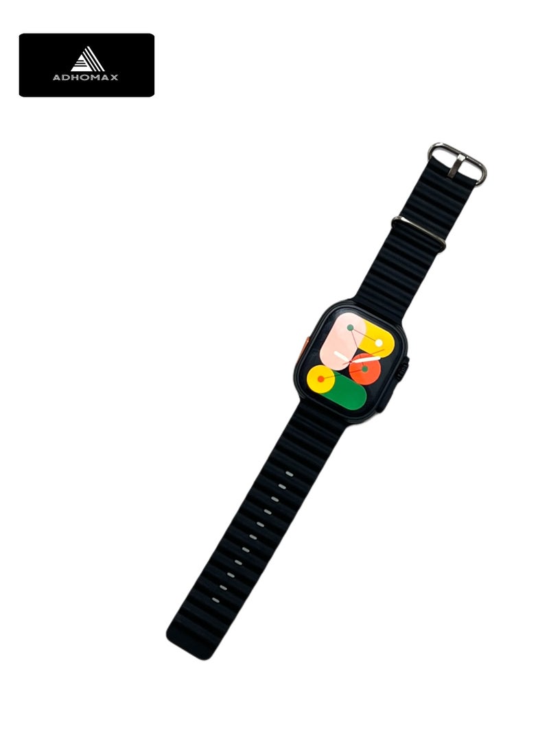 adhomax New T900 Ultra 2 smart watch Elegant Design 2.2" NFC, infinite display, Fitness Tracker, Heart Rate, Bluetooth, Wireless Charging, works with IOS and android, for men and women - Image 2