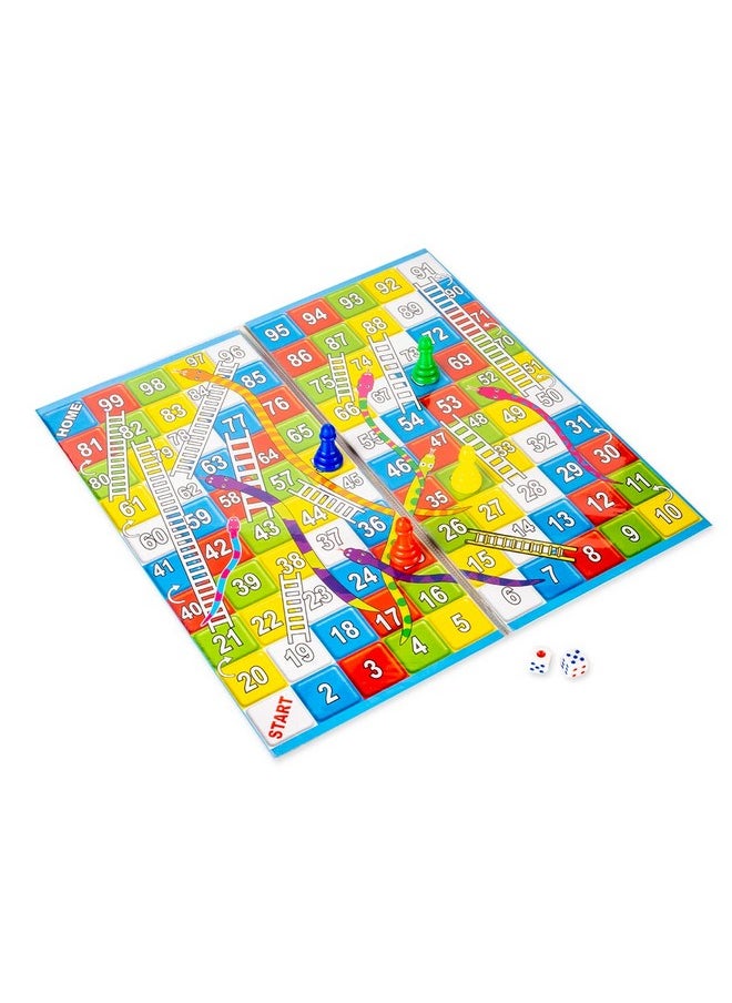 RATNA'S - RATNA'S Classic Strategy Game Little Snakes and Ladders with Ludo 2 In 1 for Young Businessman (Multicolour),5 years and up - Image 1