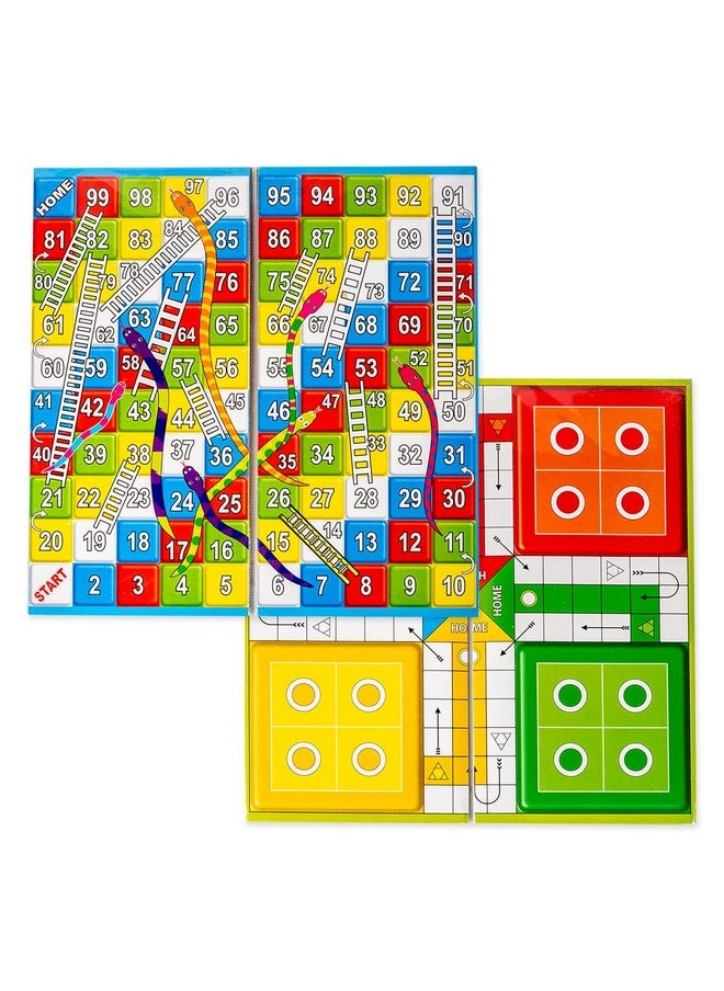RATNA'S - RATNA'S Classic Strategy Game Little Snakes and Ladders with Ludo 2 In 1 for Young Businessman (Multicolour),5 years and up - Image 1