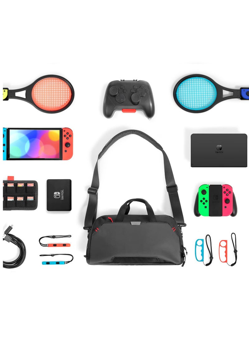 KASTWAVE - Switch Storage Bag, Carrying Bag for Switch OLED & Switch, Switch Case, Protective Large Capacity Travel Storage Pouch for Switch Console, Dock, Pro Controller and More Accessories - Image 1