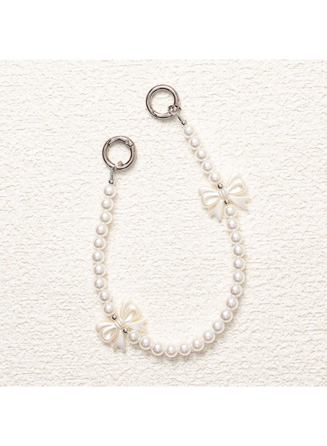 NIBEMINENT Phone Charm/ Chain Strap for Women Girls, Bowknot Cell Phone Case Lanyard Wrist Strap