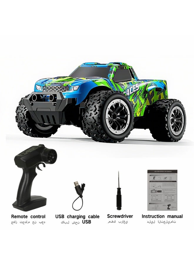سيارة تعمل بالتحكم عن بعد للطرق الوعرة، سيارة تعمل بالتحكم عن بعد عالية السرعة، شاحنة تعمل بالتحكم عن بعد لجميع التضاريس، هيكل شفاف، دواسة الوقود كاملة النطاق بسرعة قصوى تبلغ 30 كم/ساعة، سيارة لعبة تعمل بالتحكم اللاسلكي بتردد 2.4 جيجاهرتز، سيارة لعبة هدية للأطفال - Image 1