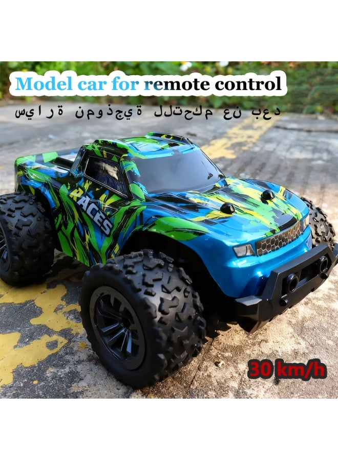 سيارة تعمل بالتحكم عن بعد للطرق الوعرة، سيارة تعمل بالتحكم عن بعد عالية السرعة، شاحنة تعمل بالتحكم عن بعد لجميع التضاريس، هيكل شفاف، دواسة الوقود كاملة النطاق بسرعة قصوى تبلغ 30 كم/ساعة، سيارة لعبة تعمل بالتحكم اللاسلكي بتردد 2.4 جيجاهرتز، سيارة لعبة هدية للأطفال - Image 5