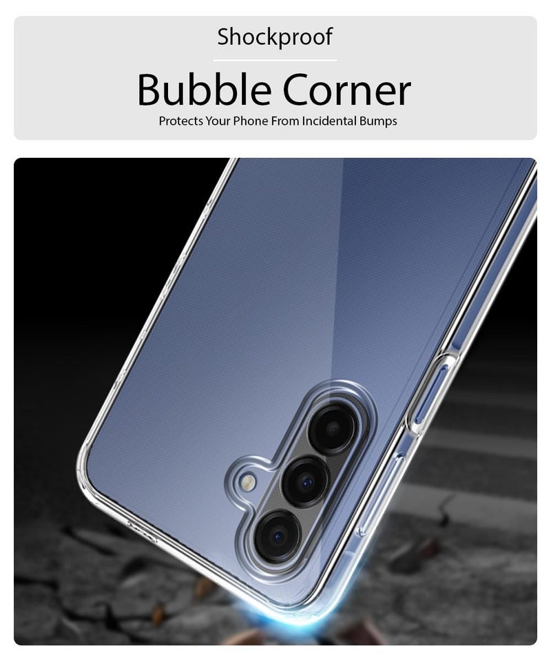 WOW IMAGINE Transparent Back Cover Case for Samsung Galaxy M17 5G | A17 5G | F17 5G | Raised Bumps for Full Device & Camera Protection Shockproof TPU Silicone Back Case Mobile Cover – Transparent - Image 4