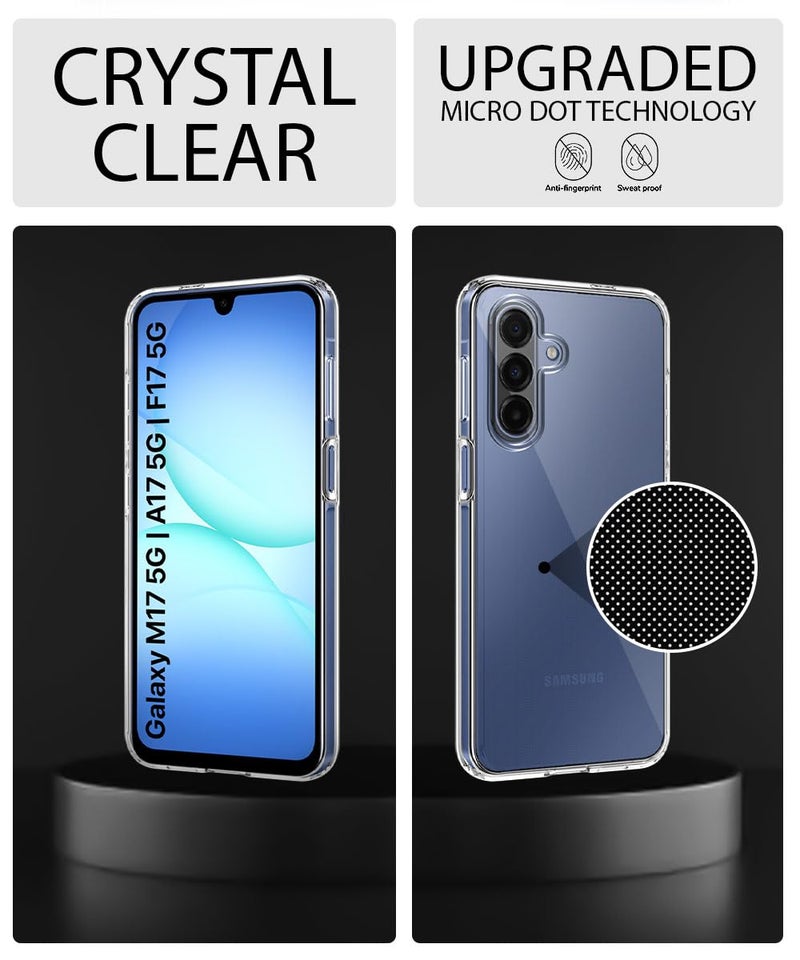 WOW IMAGINE Transparent Back Cover Case for Samsung Galaxy M17 5G | A17 5G | F17 5G | Raised Bumps for Full Device & Camera Protection Shockproof TPU Silicone Back Case Mobile Cover – Transparent - Image 3