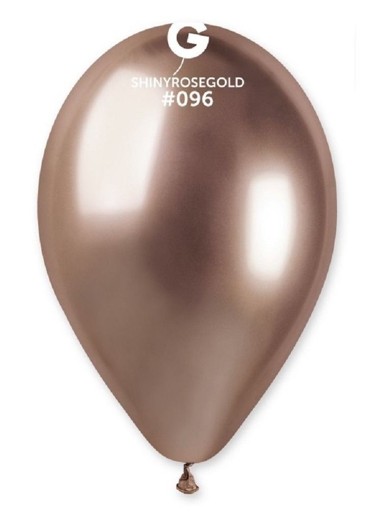 Gemar 13" Shiny Rose Gold Latex Balloon 50Ct 