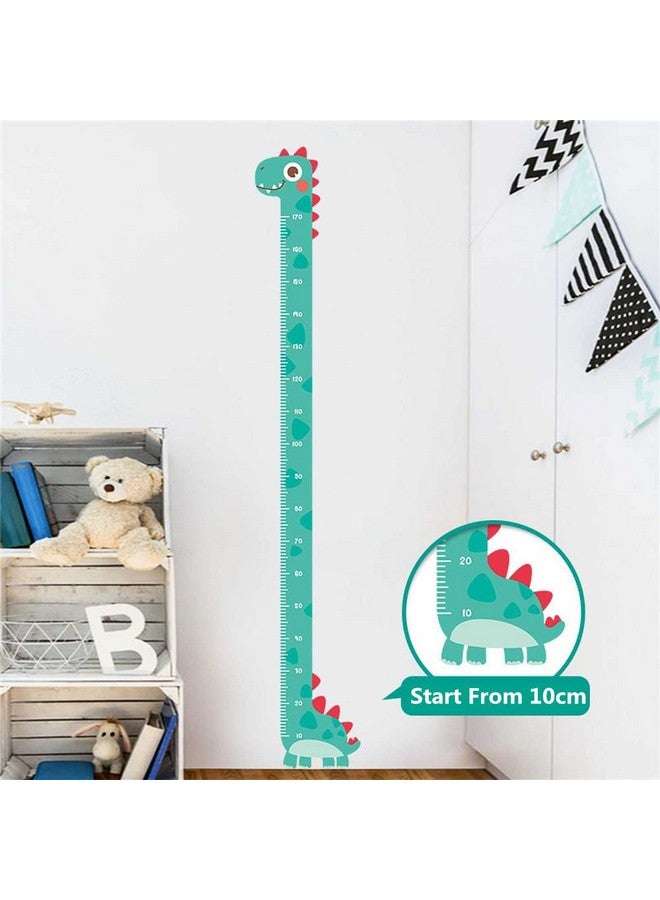DEKMILE Green Dinosaur Vinyl Self-Adhesive Growth Chart Decal for Kids Room Bedroom Nursery Wall Decor StickerRemovable Baby Height Measure Mural 10cm to 170cm - Image 2