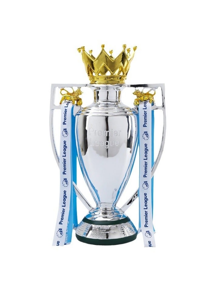 كأس كرة القدم، كأس الدوري لفريق مانشستر سيتي لموسم 2021/22 مع شريط، مثالي لجمعه في المنزل أو كهدية (16 سم).