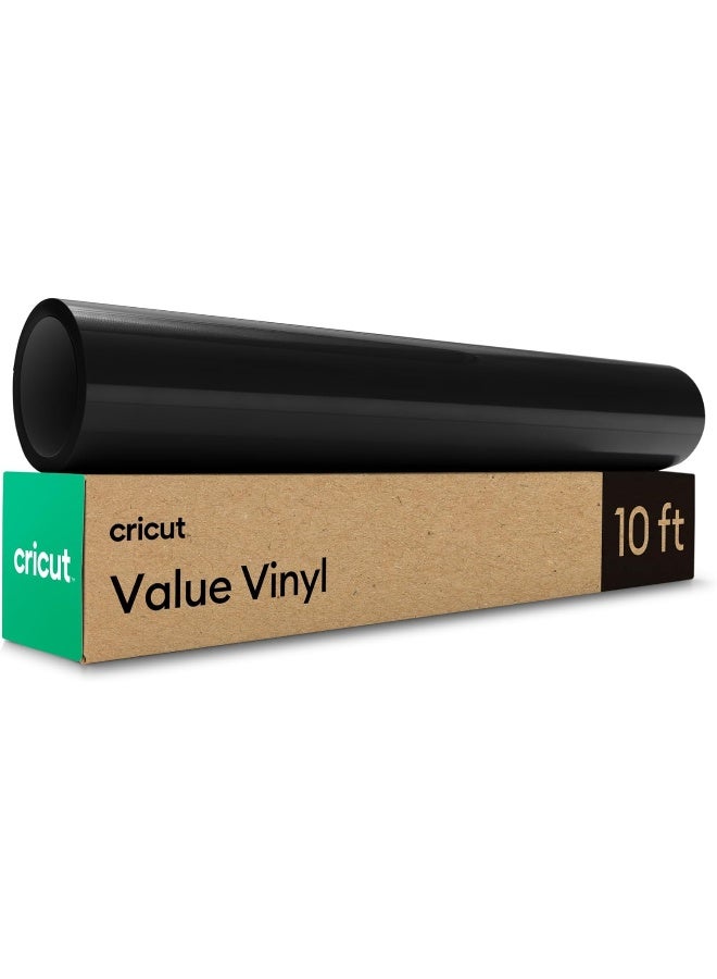 Cricut فينيل كريكوت® الدائم ذو القيمة، أسود (12 بوصة × 10 أقدام) - Image 1