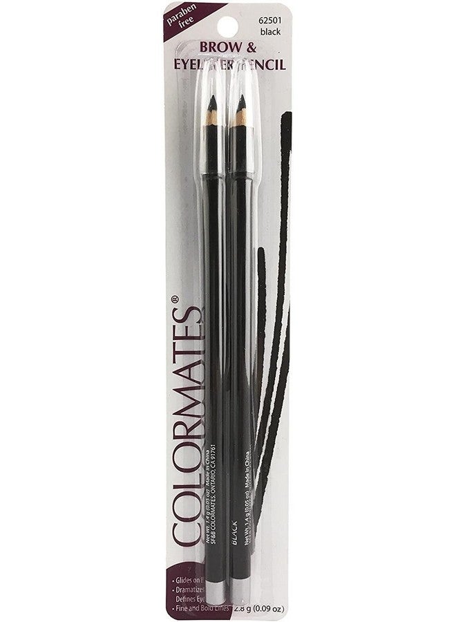 ColorMates Duo Brow & Eyeliner Pencil Black 2 Ct - Image 1