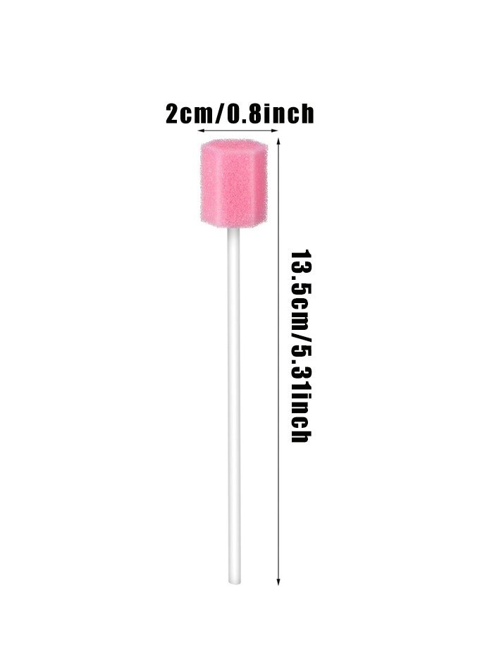 100 Pcs Disposable Oral Cotton Pink Cotton Swabs Sents Disposable Oral Care Swabs Teeth Cleaning Swabs Sponges Toothpicks - Image 2